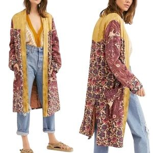 FREE PEOPLE Maggie Patched Duster Coat